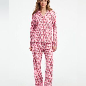 Roller Rabbit Monkey Long Sleeve Polo Pajamas